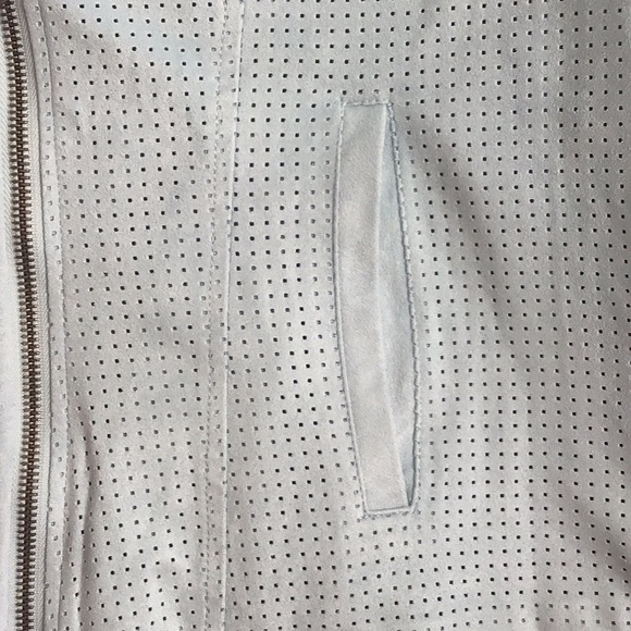 Kate&Mallory Perforated Faux Suede Moto Jacket, 2X - Picture 6 of 9